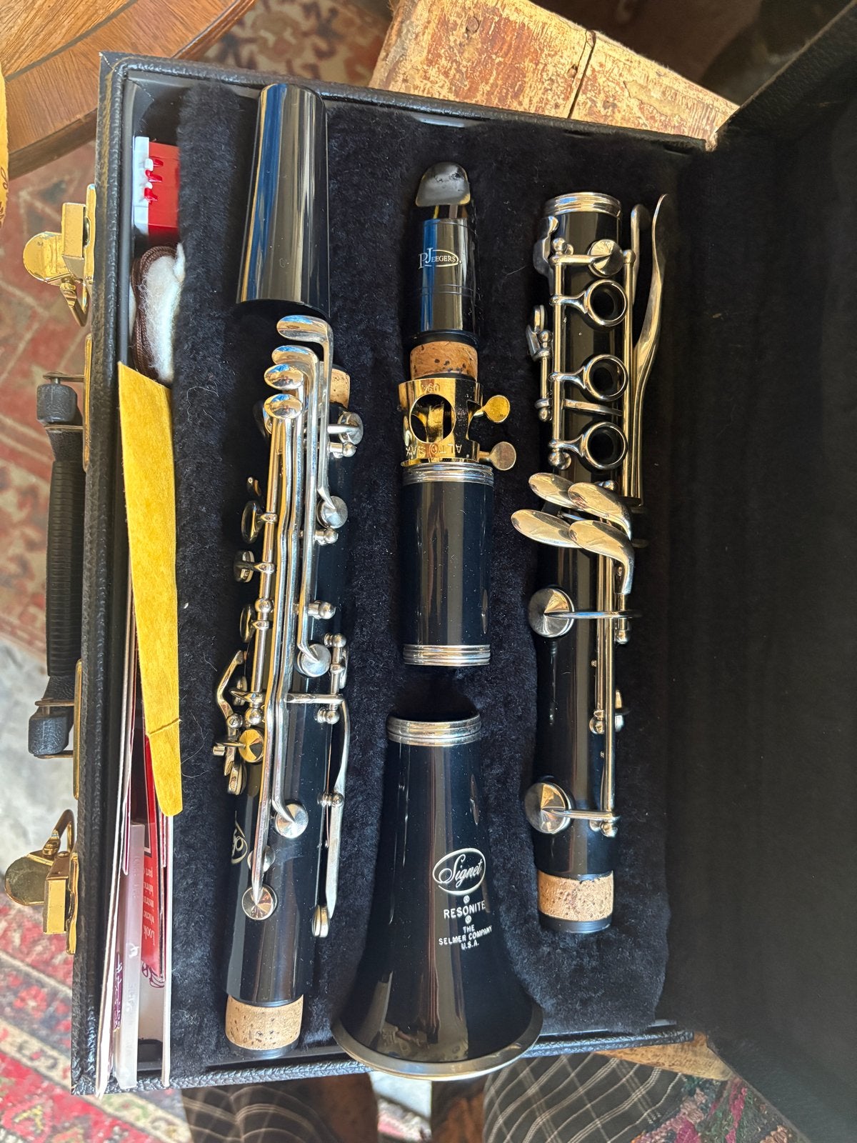 Selmer Signet Resonite Bes-klarinet met koffer, Bes-klarinet, Kunststof, Gebruikt, Ophalen of Verzenden