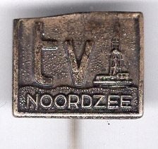TV Noordzee zilverkleurig omroep speldje ( V_087a), Verzenden, Gebruikt, Merk