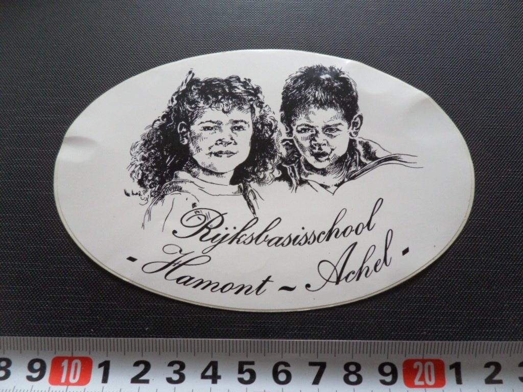 sticker België Hamont Achel  Rijksbasisschool, Ophalen of Verzenden, Zo goed als nieuw