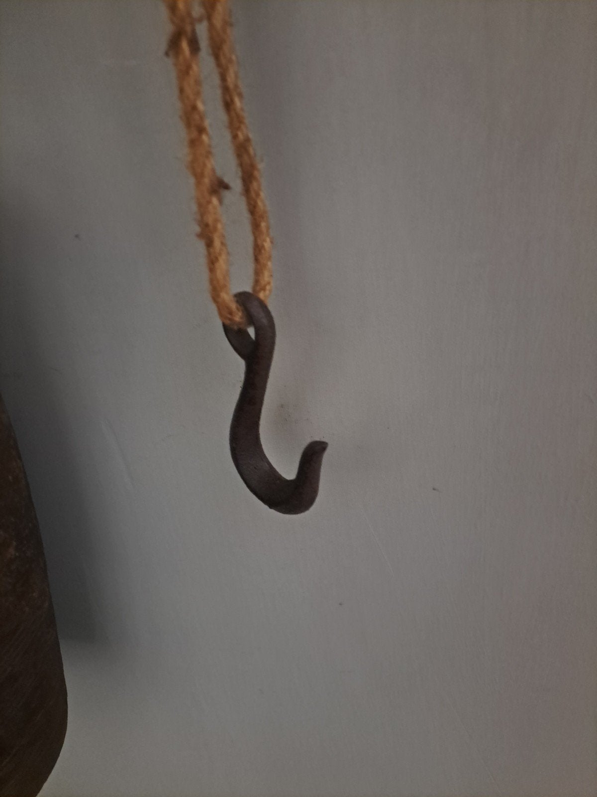 Stoere haak aan touw sober,landelijk, Ophalen of Verzenden, X, X, X