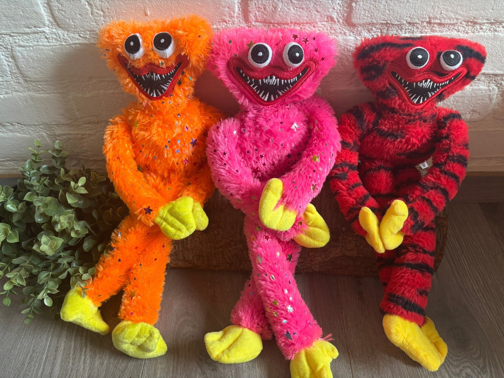 Huggy Wuggy knuffelset, 3 stuks van Poppy playtime, Overige merken, Overige karakters, Overige typen, Ophalen of Verzenden