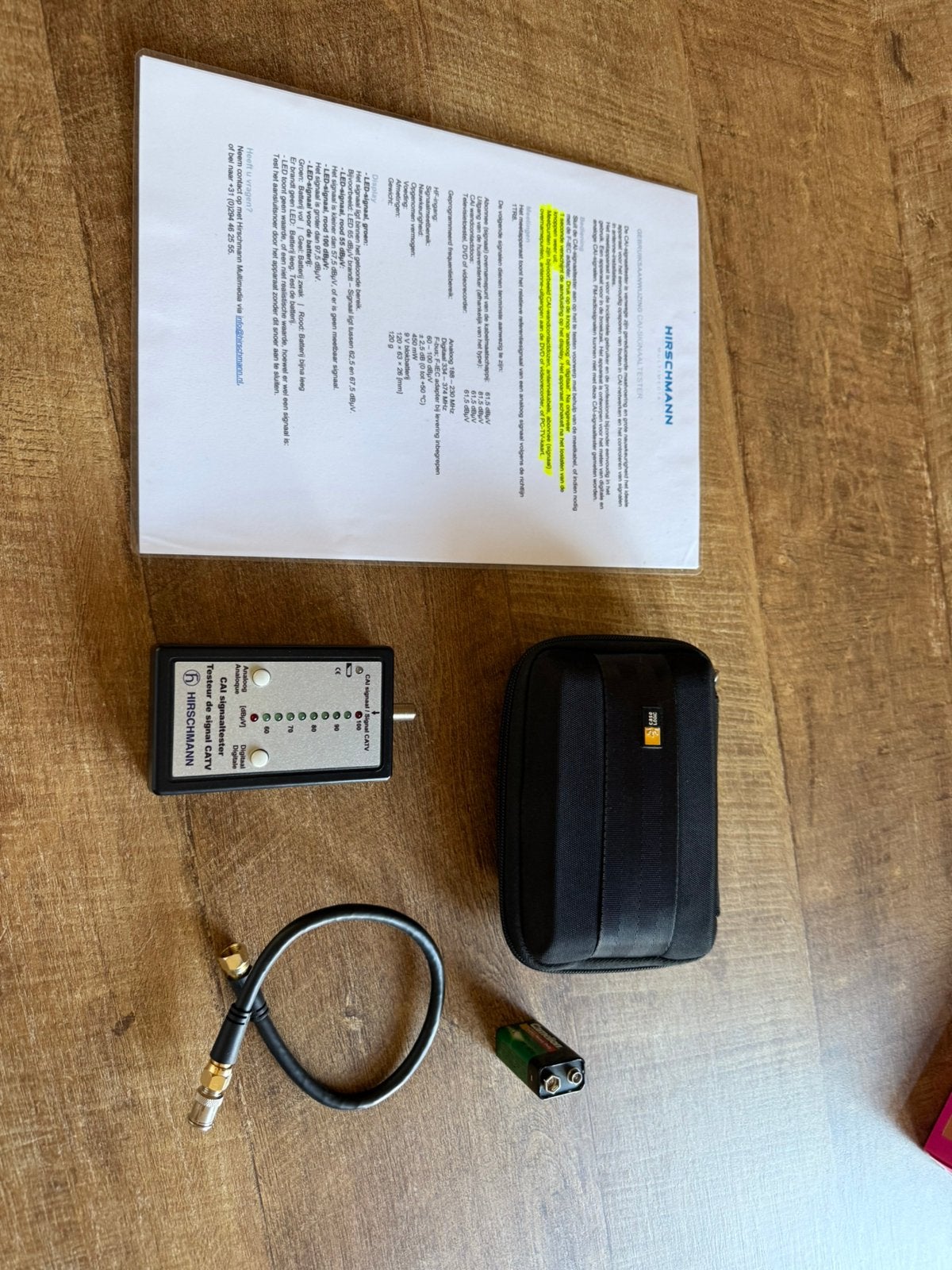 Cai signaal tester Hirschmann, Doe-het-zelf en Verbouw, Gereedschap | Overige machines, Ophalen of Verzenden, Zo goed als nieuw