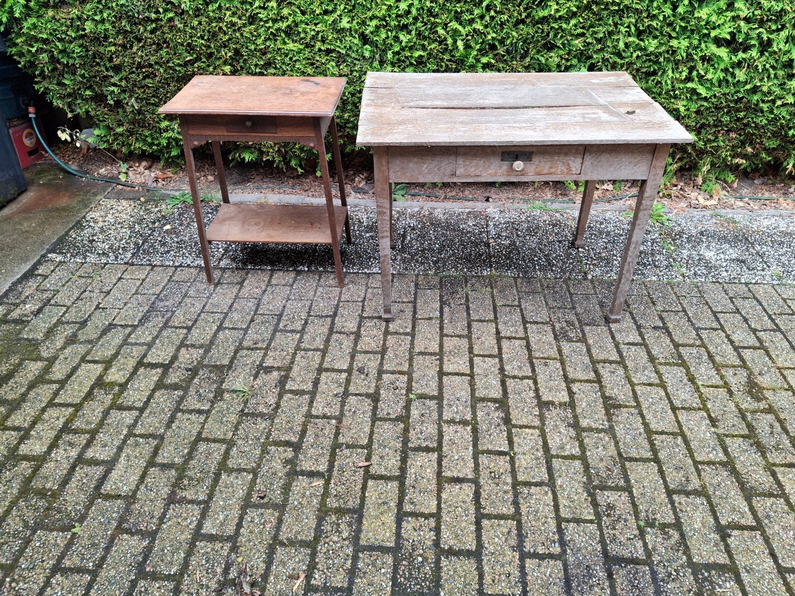 tafels, Tuin en Terras, Tuinsets en Loungesets, Ophalen, Gebruikt, Hardhout