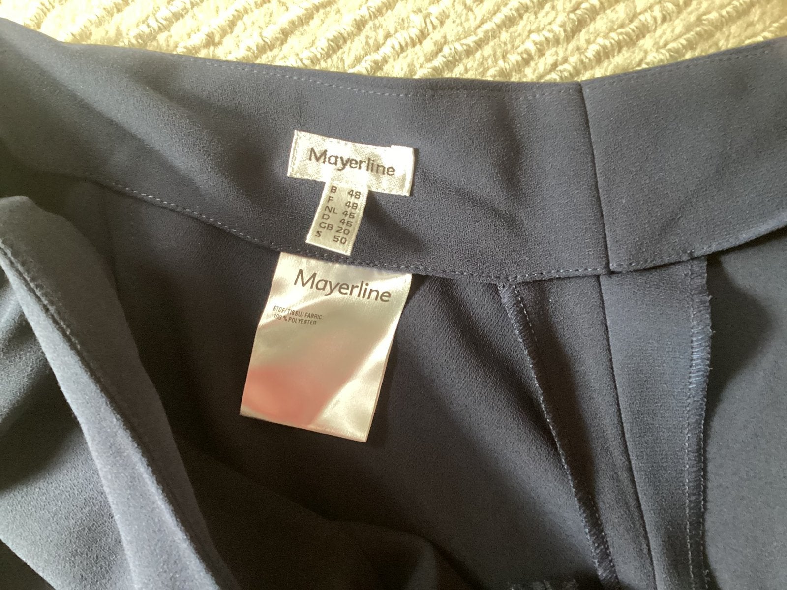 Nieuwe broek Mayerline, maat 48 (B), Kleding | Dames, Blauw, Maat 46/48 (XL) of groter, Nieuw, Ophalen of Verzenden