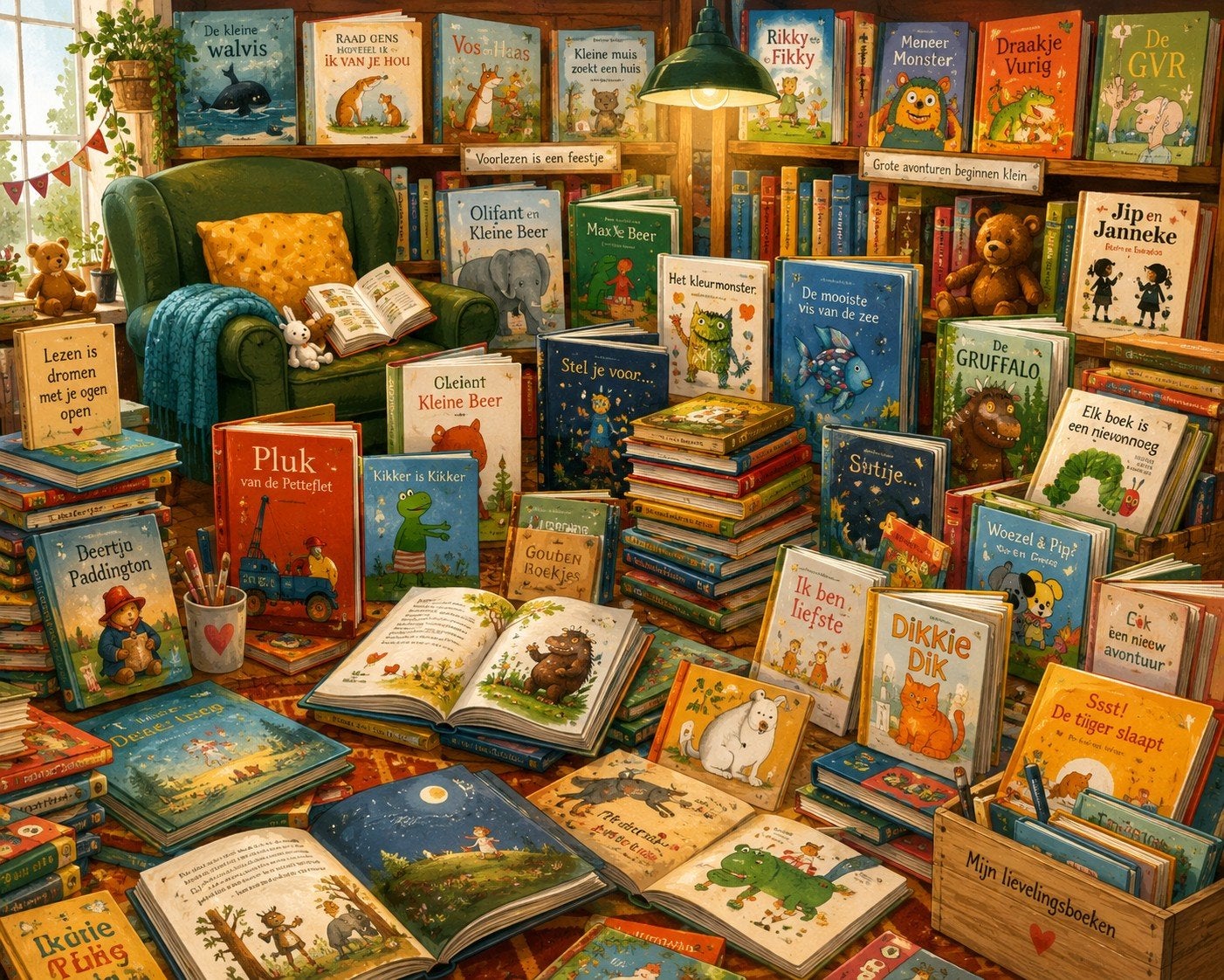 Grote collectie kinderboeken - Diverse titels, Ophalen, Zo goed als nieuw, Diverse auteurs, Fictie algemeen