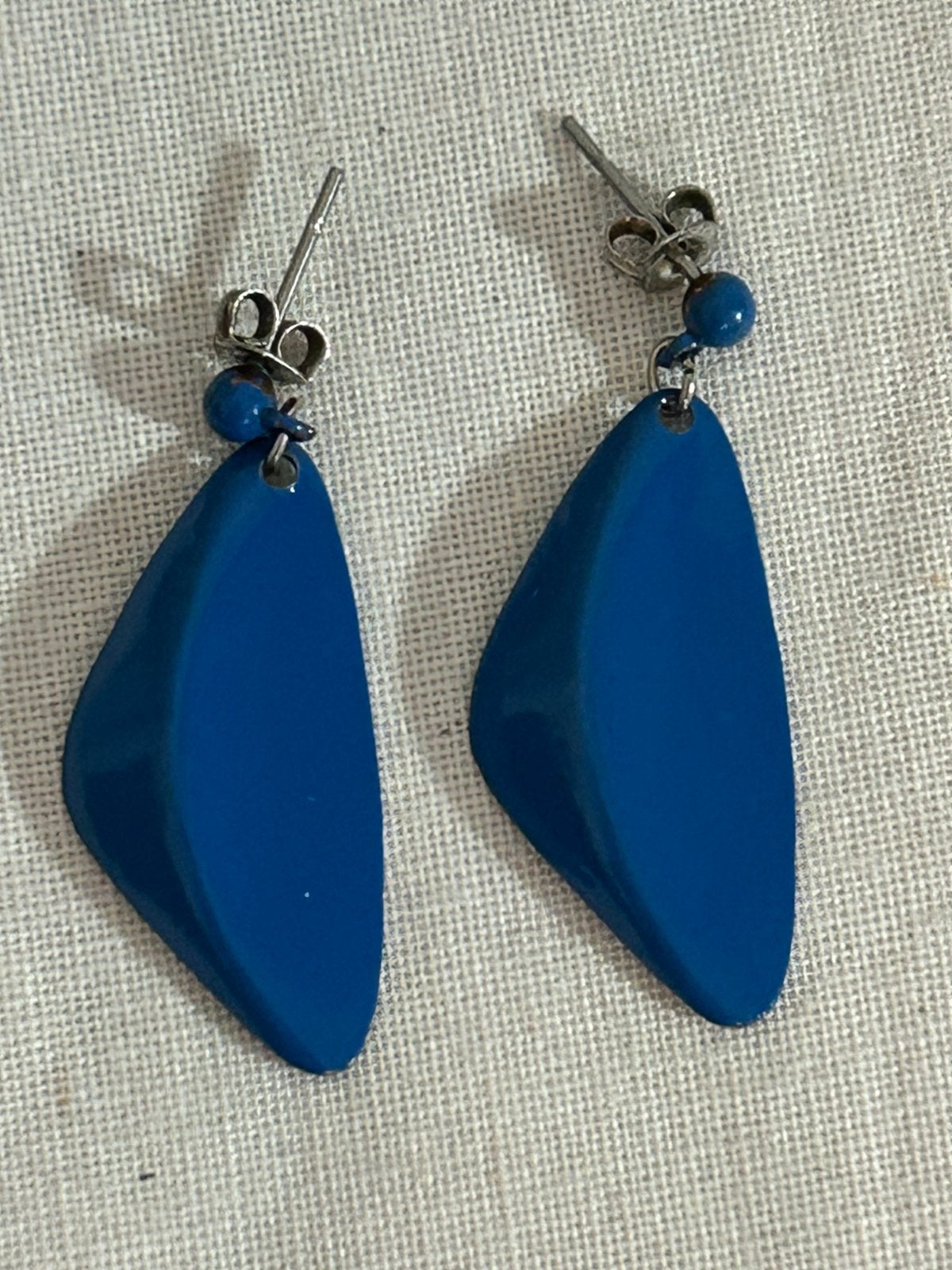 Blauwe oorbellen, Verzenden, Zo goed als nieuw, Blauw, Overige materialen