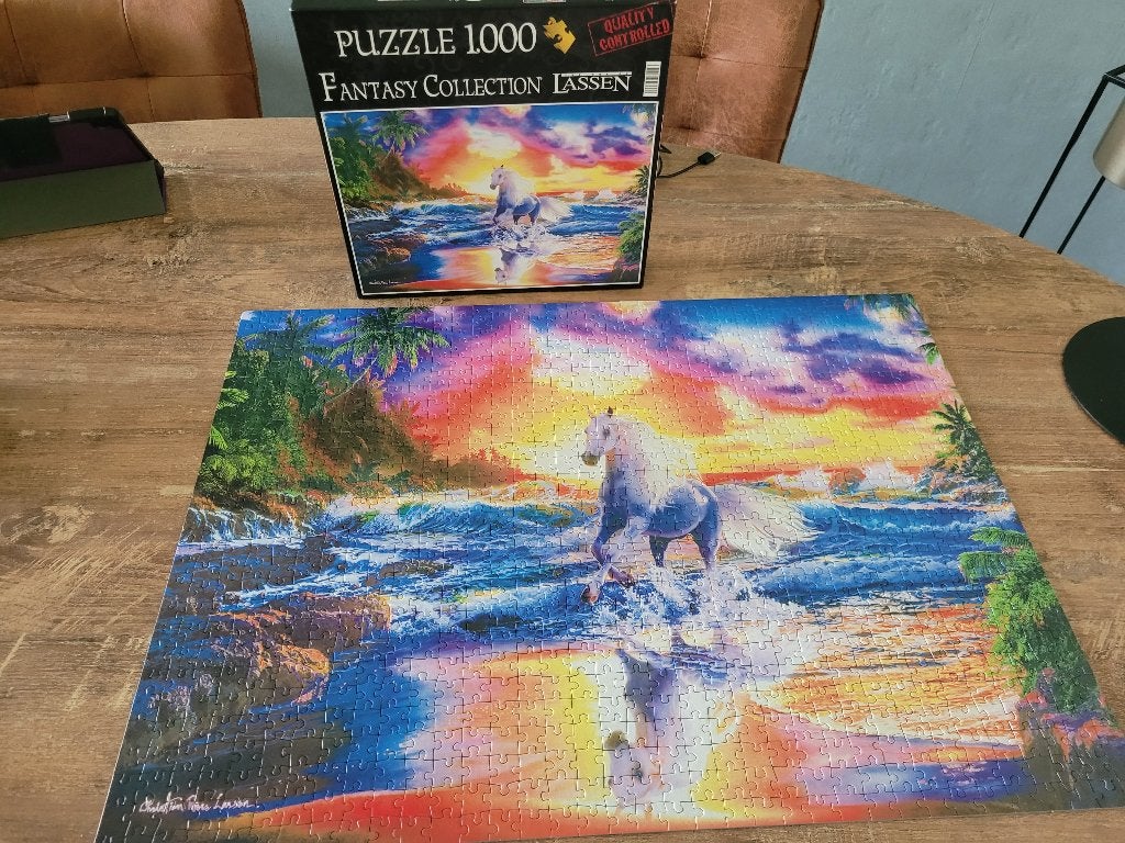 FANTASY COLLECTION the art of LASSEN = FREE SPIRIT kost 3,50, Ophalen of Verzenden, 500 t/m 1500 stukjes, Zo goed als nieuw, Legpuzzel