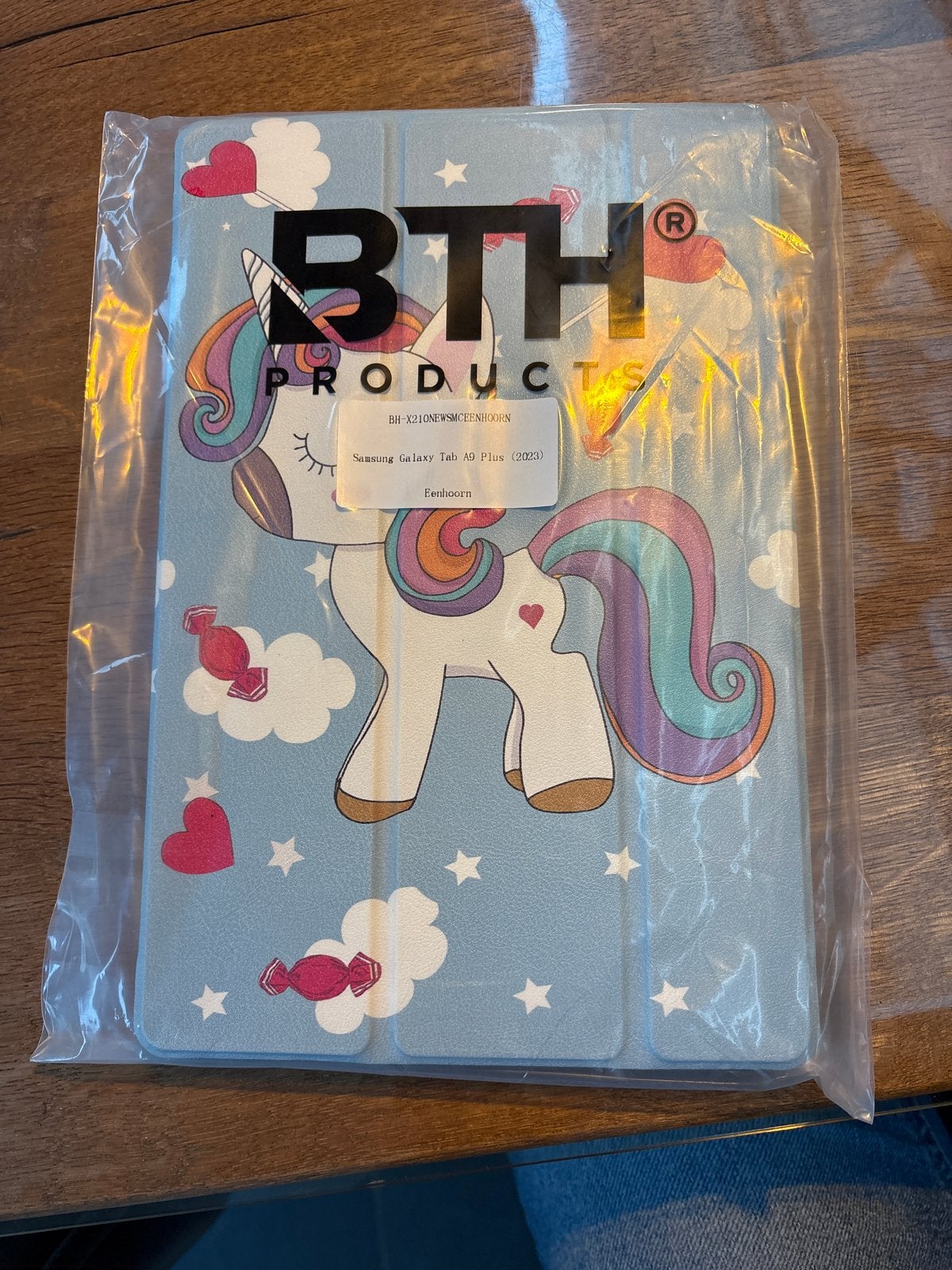 Tablet hoesje eenhoorn voor Samsung Galaxy Tab A9 Plus, Ophalen of Verzenden, Nieuw, 11 inch, Bescherming voor- en achterkant