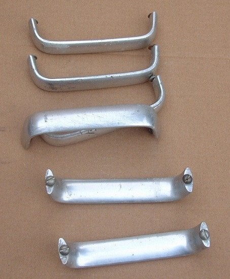 Handgrepen Ladegreep Aluminium Vintage Antiek 6 Stuks, Ophalen of Verzenden, Gebruikt, Overige materialen, Overige typen