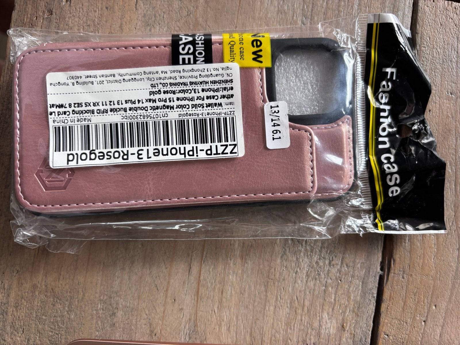 Luxe Rosegouden iPhone 13 Wallet Case met RFID-blokkering, Telecommunicatie, Mobiele telefoons | Hoesjes en Frontjes | Apple iPhone