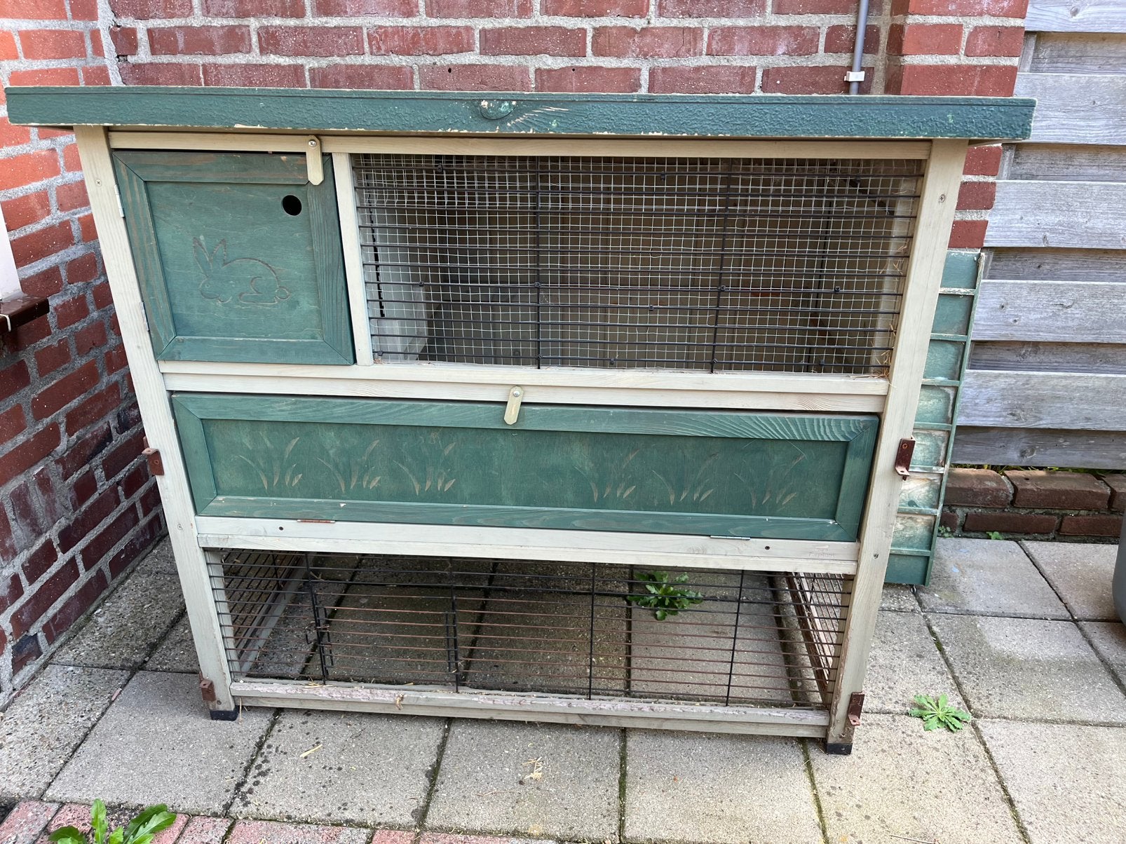 Ruim konijnenhok met veel extra spullen., Ophalen, 90 cm of meer, Konijn, Hok
