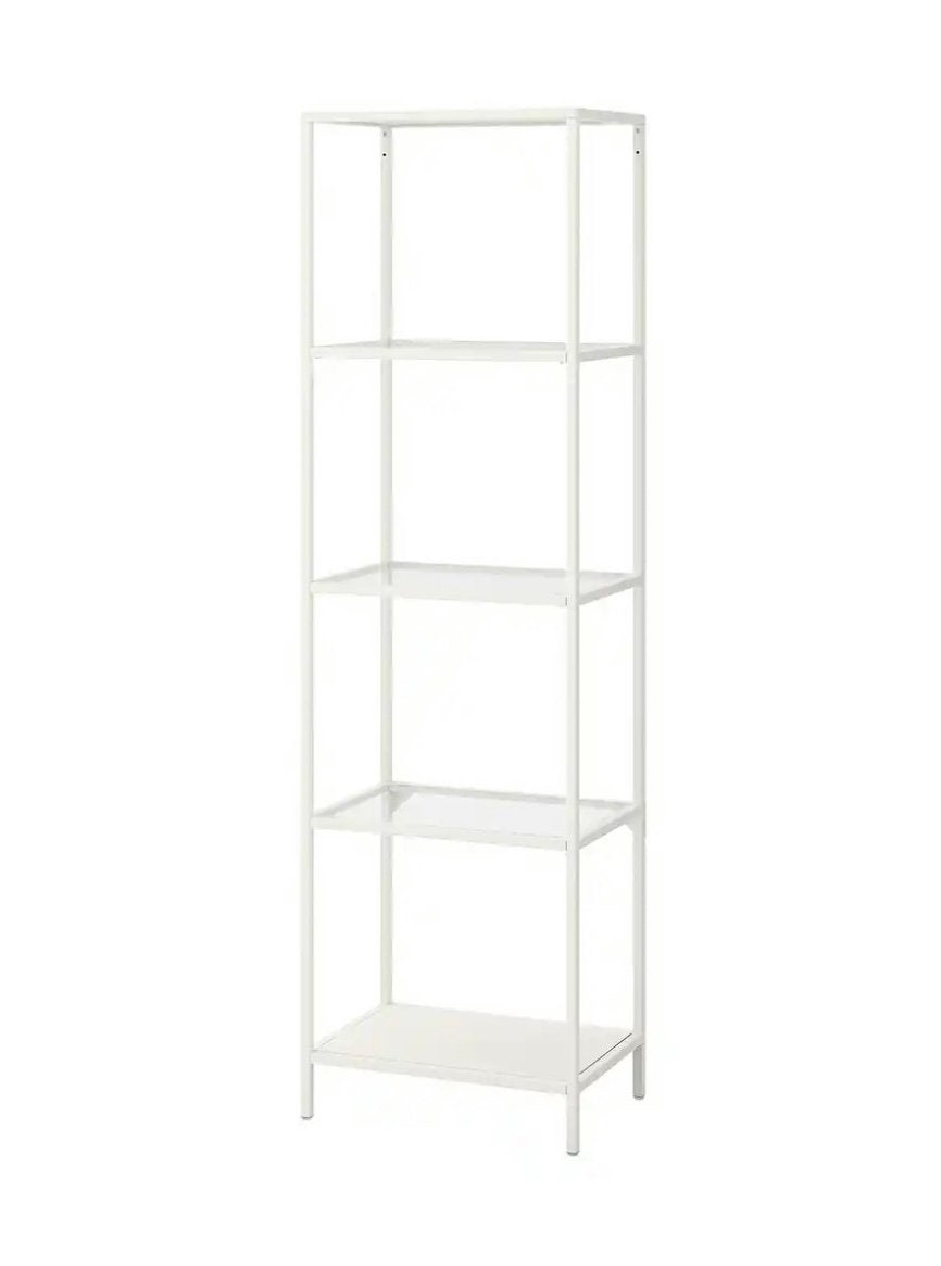 IKEA VITTSJÖ Stellingkast wit/glas, 51x175 cm, Ophalen, Zo goed als nieuw