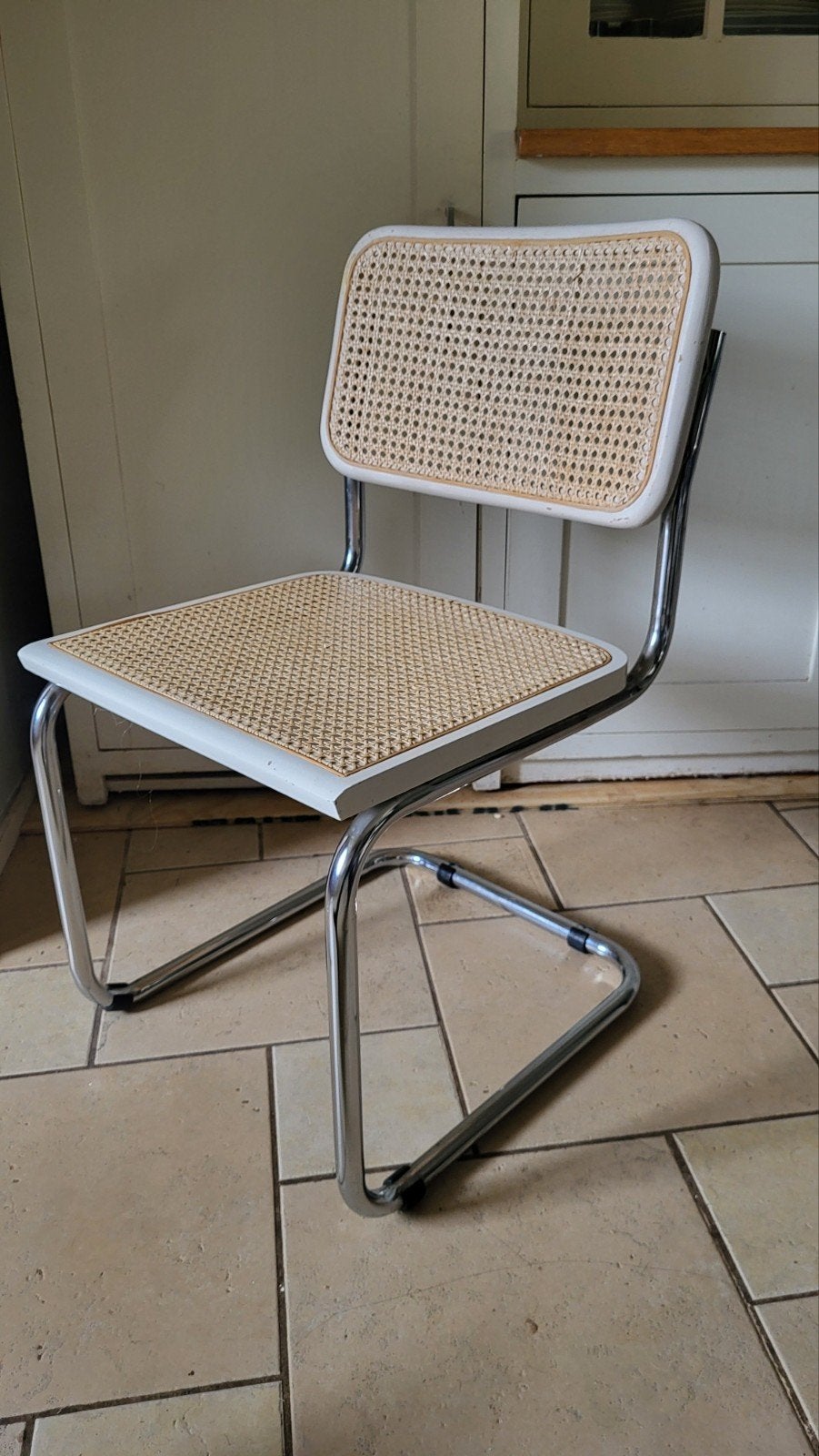 Vintage Cesca webbing pastoe buisstoel marcel breuer made in, Ophalen, Gebruikt, Eén
