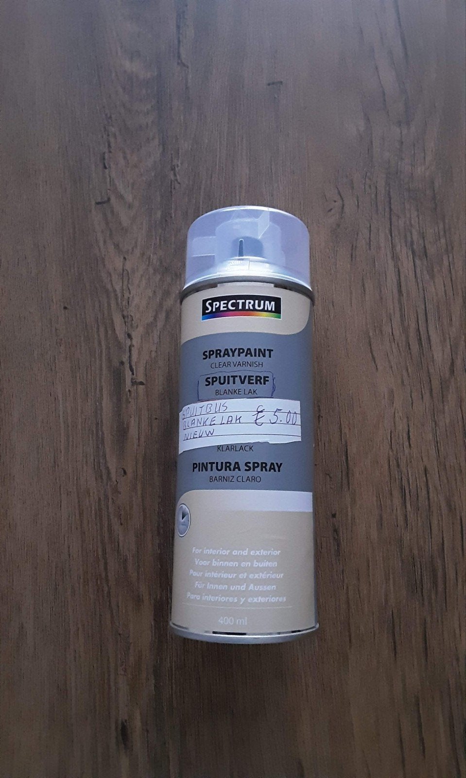 Spuitbus blanke lak( Nieuw)., Minder dan 5 liter, Ophalen of Verzenden, Nieuw, Lak