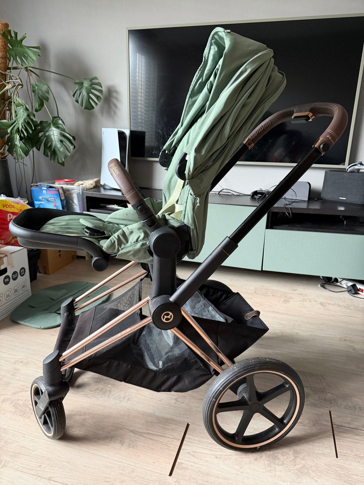 Cybex Priam kinderwagen met reiswieg, Ophalen, Zo goed als nieuw, Combiwagen, Met reiswieg