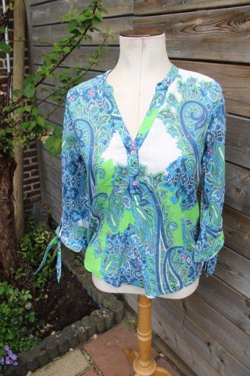 Tuniek blauw/ groen Emily van den Bergh mt 36 Vaste prijs, Blauw, Emily van den Bergh, Ophalen of Verzenden, Zo goed als nieuw