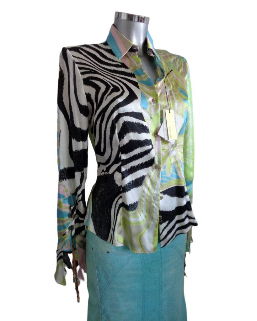 Roberto Cavalli 100% zijden en originele blouse, 36, nieuw, Overige kleuren, Nieuw, Ophalen of Verzenden, Roberto Cavalli