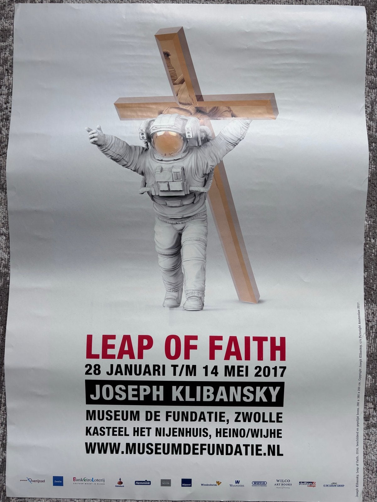 Joseph Klibansky - Leap of Faith Tentoonstellingsposter, Antiek en Kunst, Kunst | Schilderijen | Modern, Abstract, Papier/karton