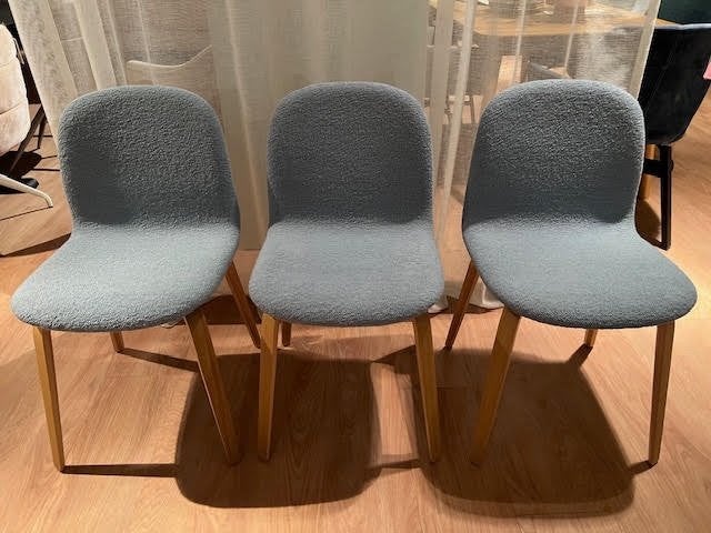 3x Muuto Visu eetkamerstoel, Huis en Inrichting, Stoelen, Ophalen, Gebruikt, Drie, Blauw