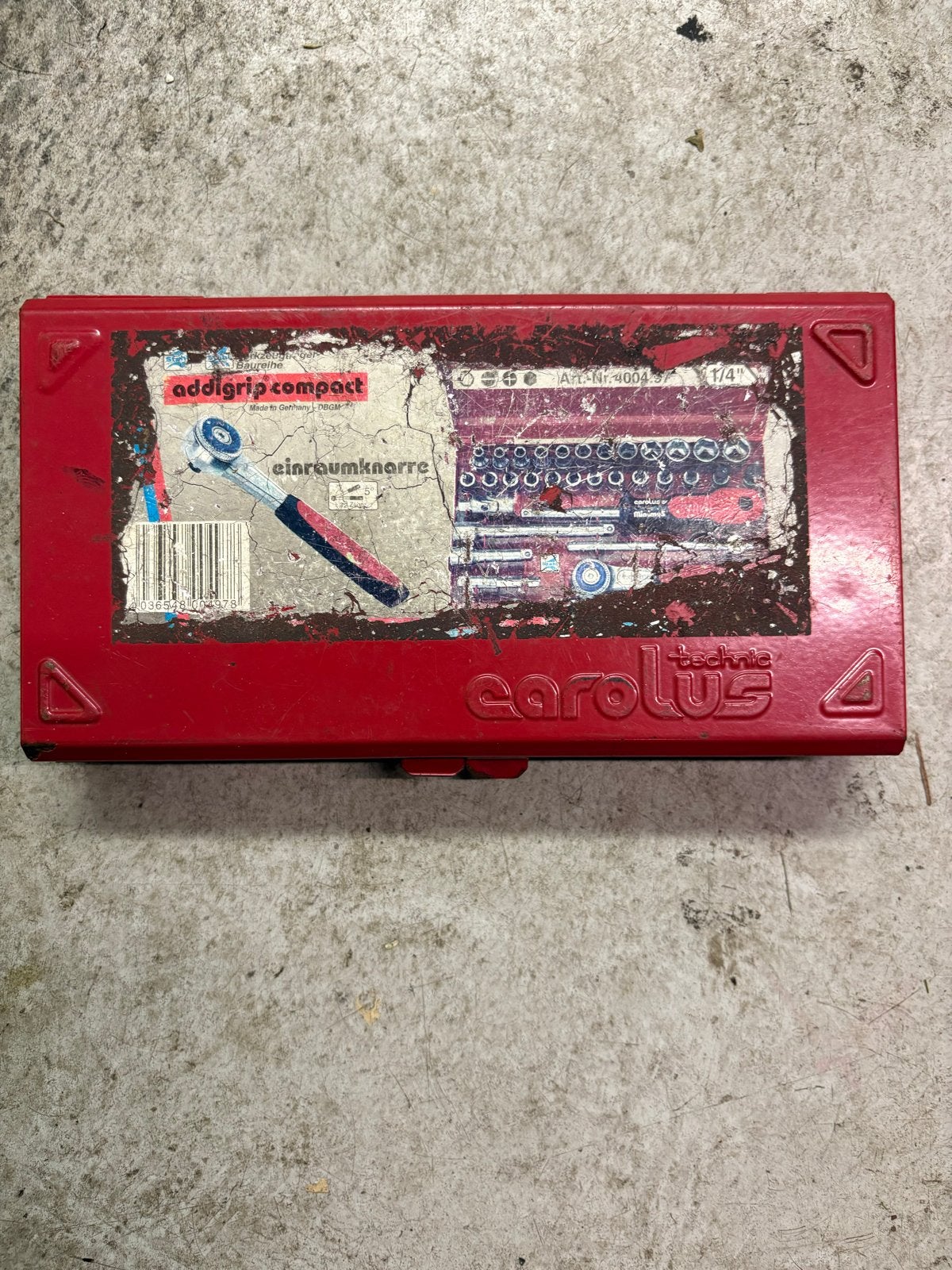 Carolus addigrip compact ratel- en doppenset, compleet, Ophalen, Gebruikt, Gereedschapsset, Overige merken