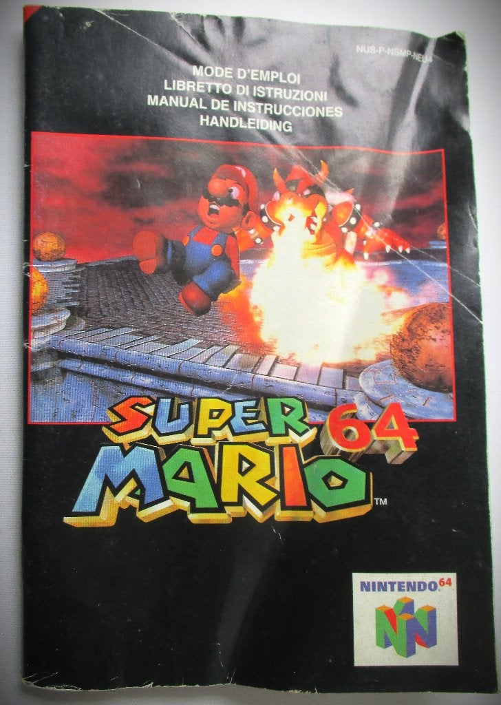 Super Mario~Voor Nintendo 64~Originele Handleiding, Spelcomputers en Games, Avontuur en Actie, Gebruikt, 1 speler, Ophalen of Verzenden