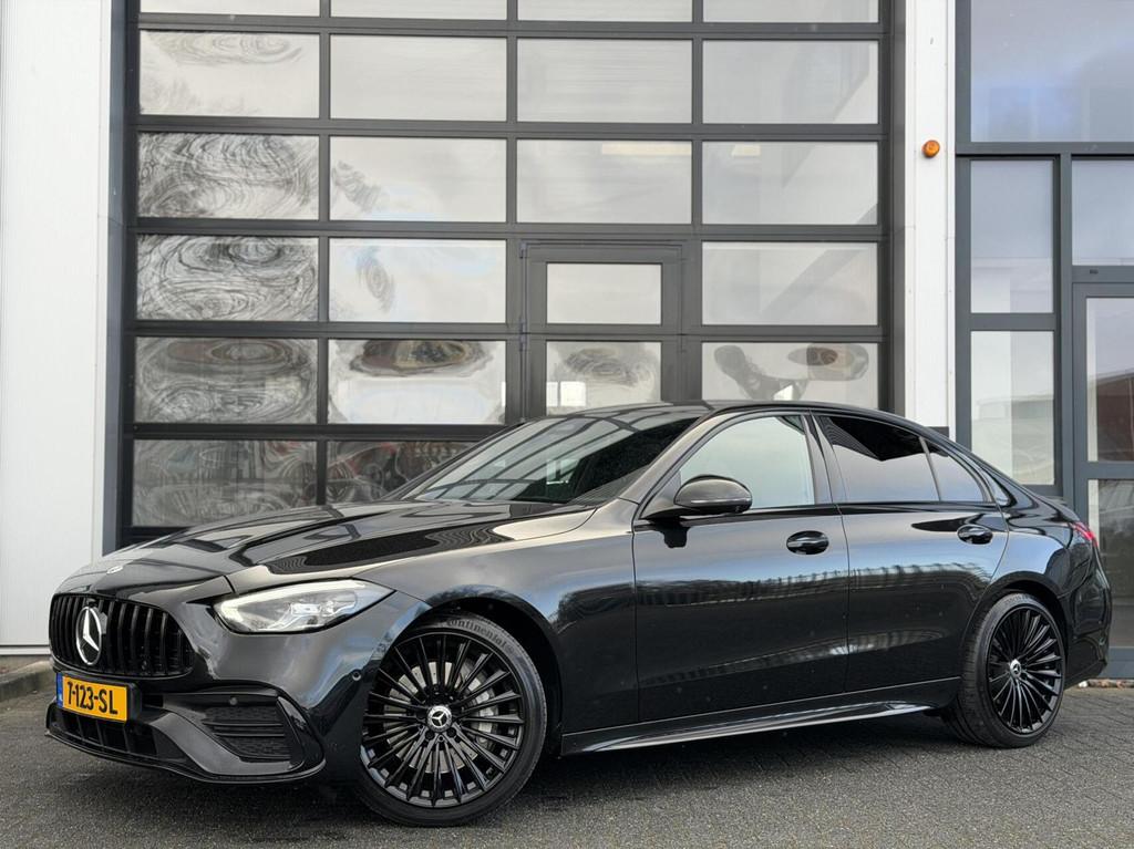 Mercedes C-klasse 180 AMG / C63 AMG ed / Sfeer / 360 / LUXE, Automaat, Euro 6, 4 cilinders, Zwart