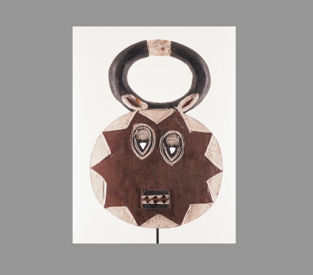 Kple Kple masker Baule Ivoorkust (251102-02), Antiek en Kunst, Hout, 40 cm, Afrika, Masker