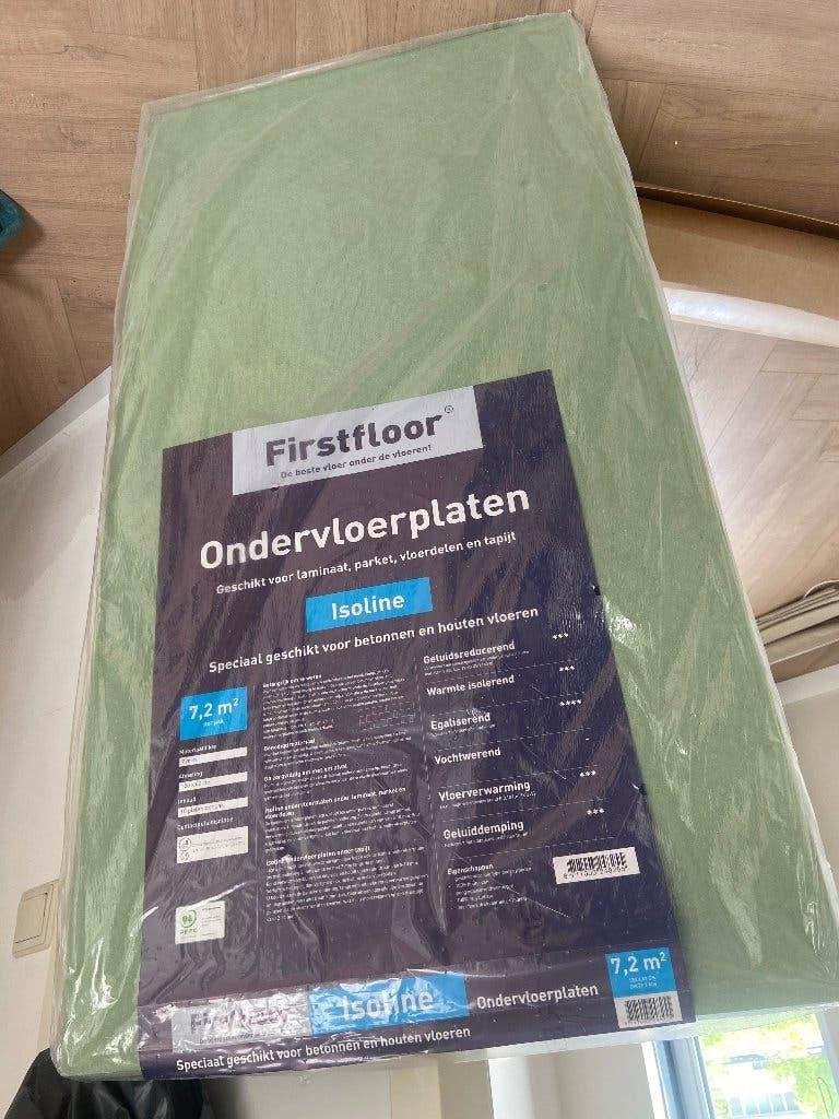 4 platen ondervloer Firstfloor Isoline laminaat/parket 7,2m², Ophalen, Overige materialen, 30 cm of meer, 50 tot 150 cm