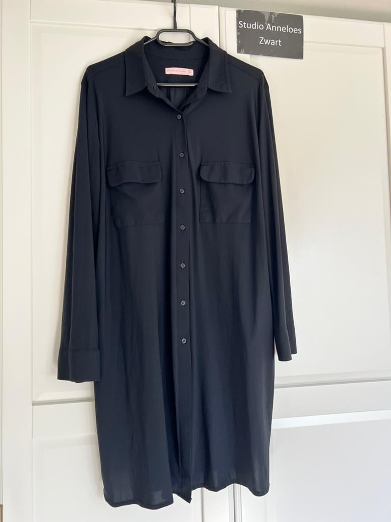 Studio anneloes woopy blouse tuniek XL zwart travelstof, Zwart, Maat 46/48 (XL) of groter, Ophalen of Verzenden, Zo goed als nieuw