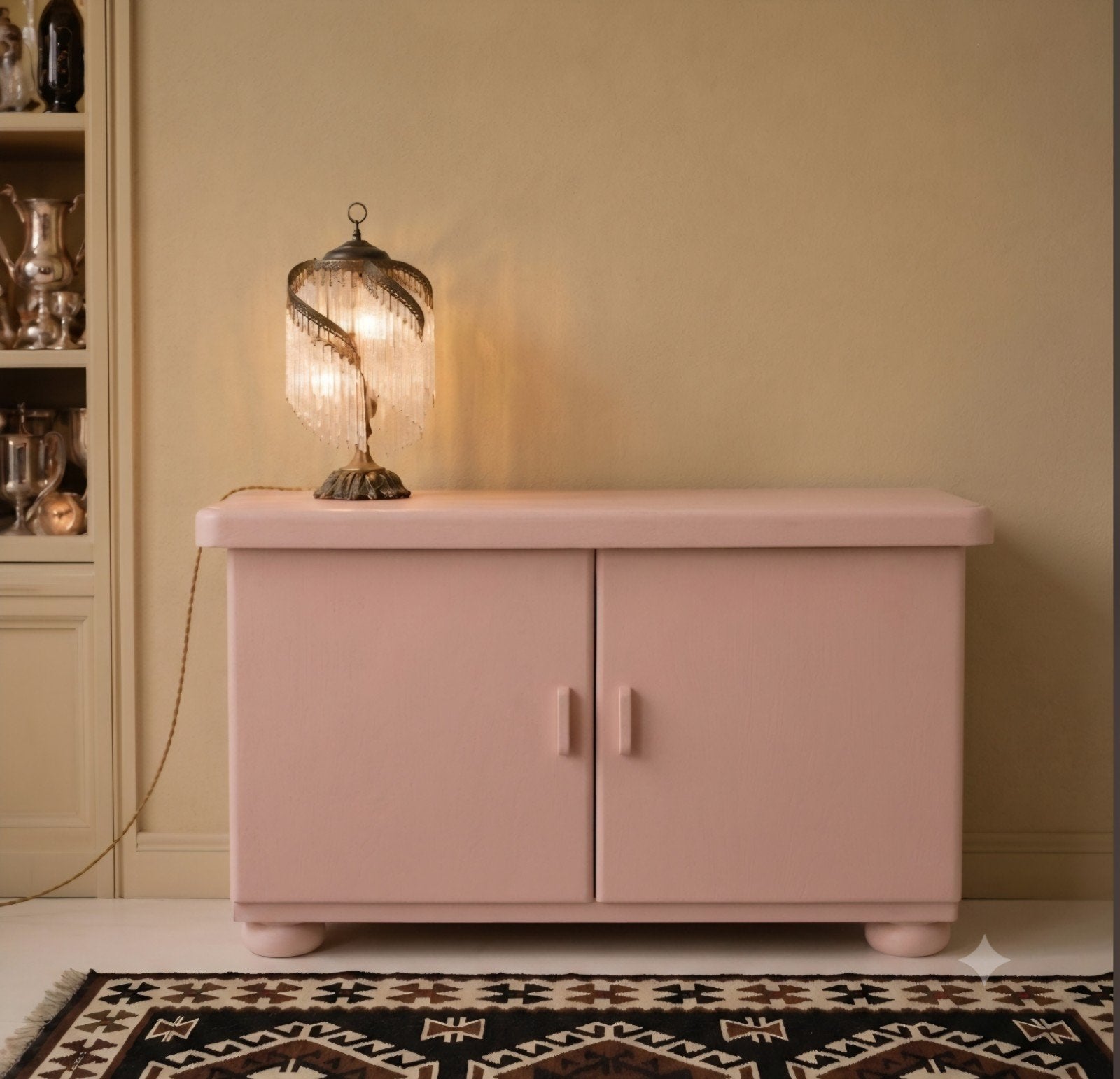 vintage kastje oud roze gerestylde, Ophalen of Verzenden, Zo goed als nieuw, 25 tot 50 cm, 100 tot 150 cm
