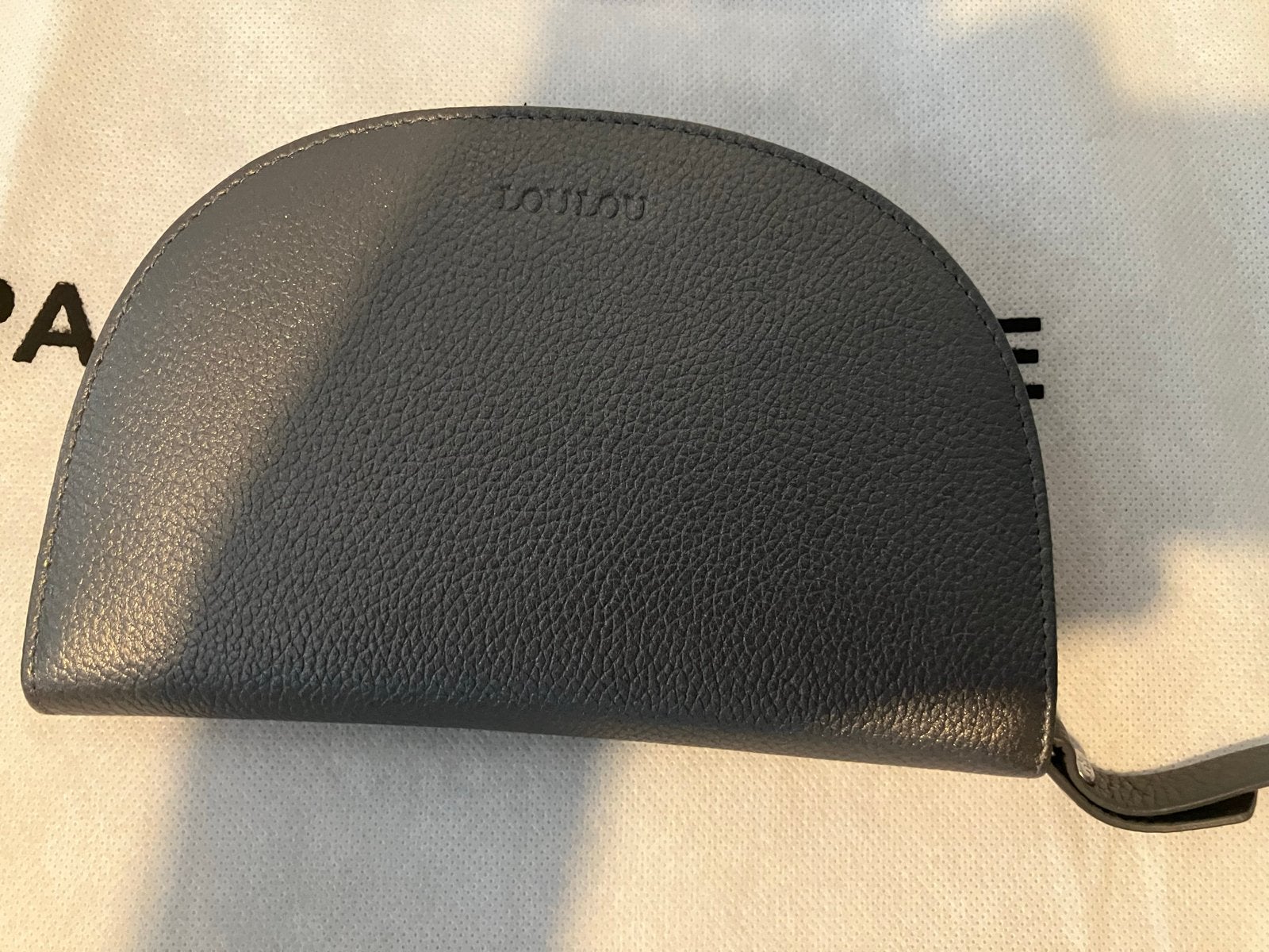 Loulou portemonnee/etui grijs, Nieuw, Grijs, Leer, Ophalen