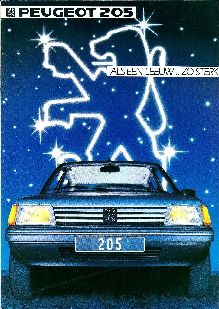 Folder Peugeot 205 1984, Ophalen of Verzenden, Gelezen, Peugeot