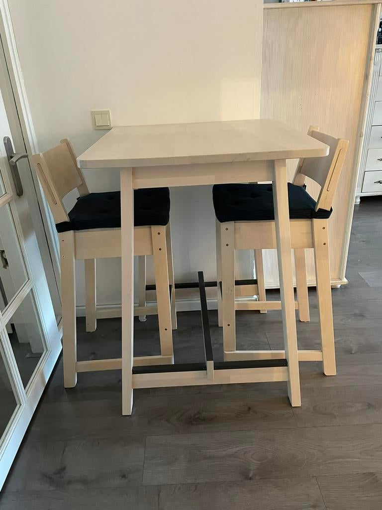 Ikea eet set met krukken, Ophalen, Zo goed als nieuw