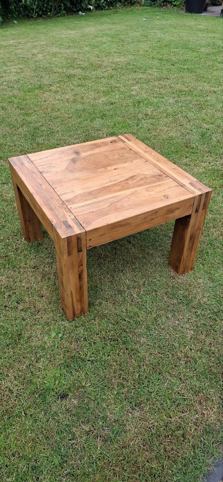 Houten salontafel, Ophalen, Gebruikt, 50 tot 100 cm, Vierkant