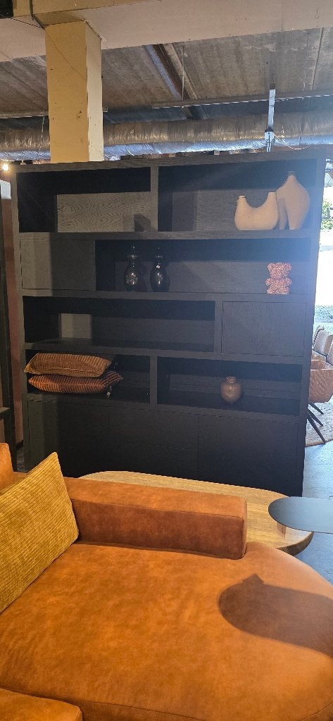 Kabinet/Vakken Kast  Zwart  200cm Breed | SHOWMODEL