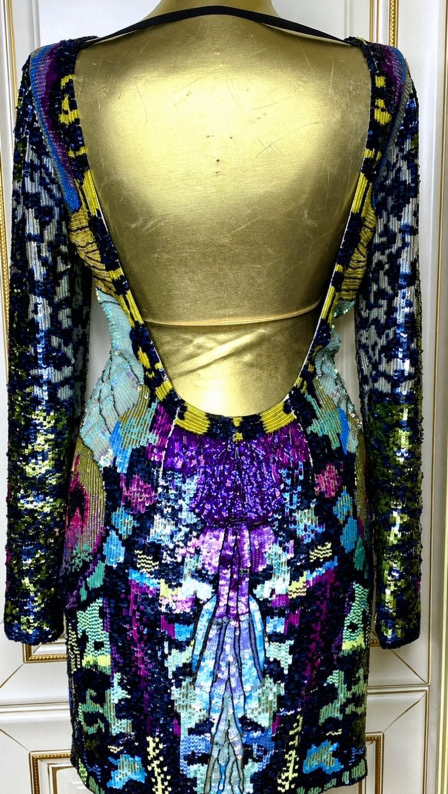 Emanuel Ungaro Couture Runway zijden Cocktail/avondjurk, Meerkleurig, Ophalen of Verzenden, Zo goed als nieuw, Maat 36 (S)