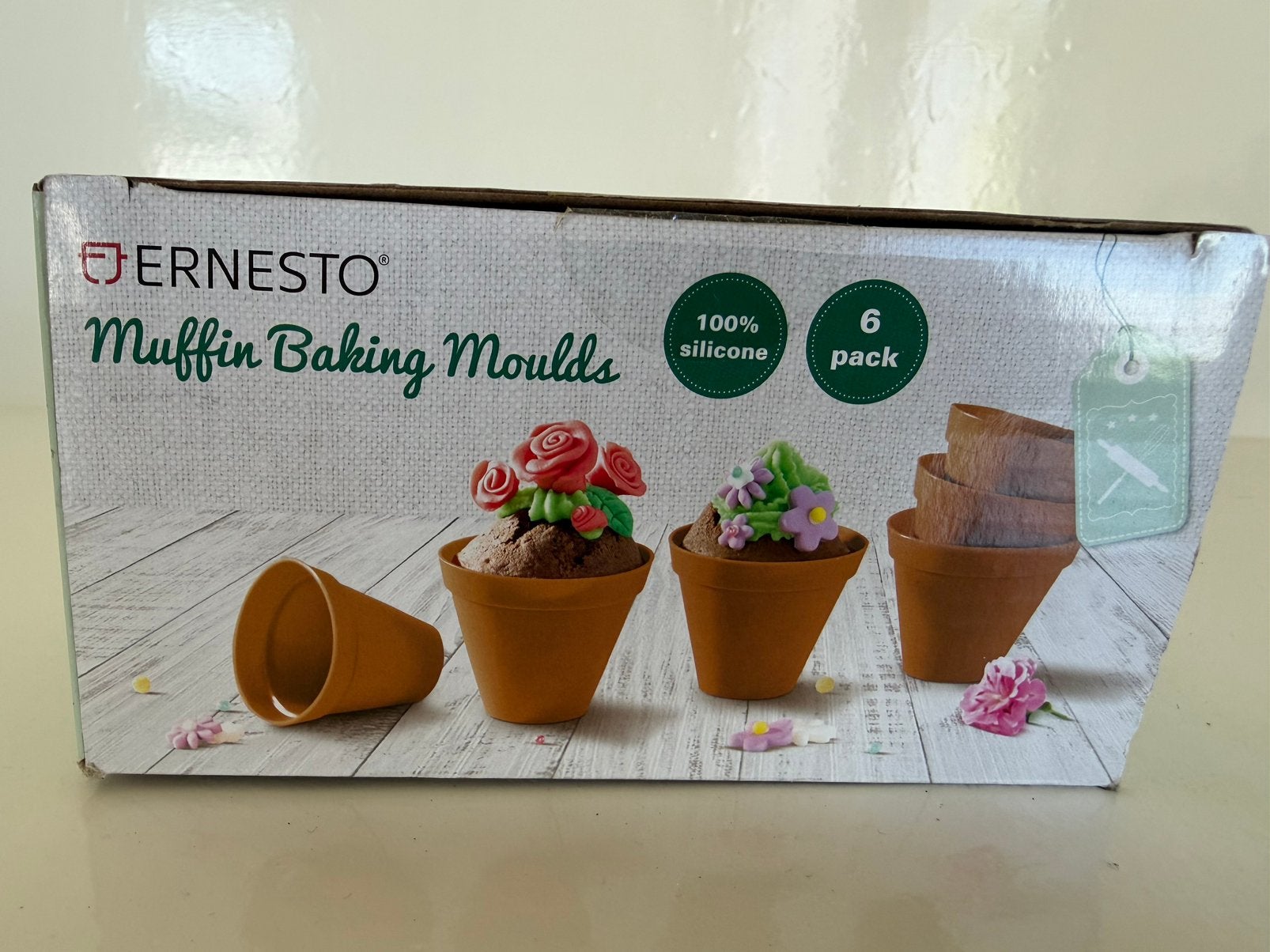 Ernesto Muffin Bakvormpjes - 12 stuks siliconen, Ophalen of Verzenden, Zo goed als nieuw, Cupcakes, Bakvorm