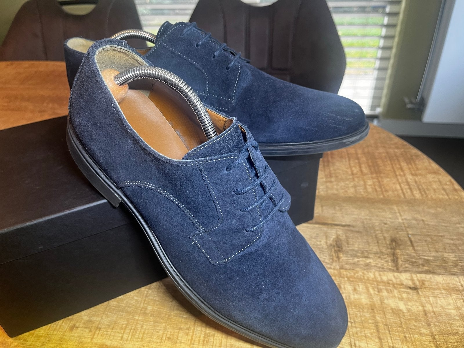 TOMMY HILFIGER suède schoenen - Blauw, maat 44, Blauw, Ophalen of Verzenden, Zo goed als nieuw, Veterschoenen