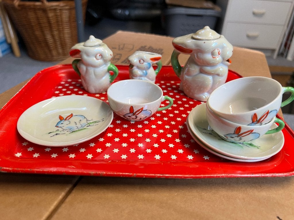 Antiek servies/aardewerk oud/diversen, Ophalen
