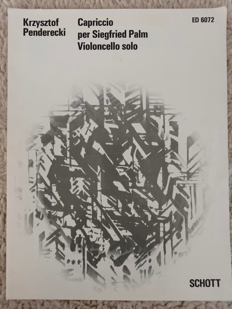 Krzysztof Penderecki - Capriccio per Violoncello Solo, Muziek en Instrumenten, Bladmuziek, Ophalen of Verzenden