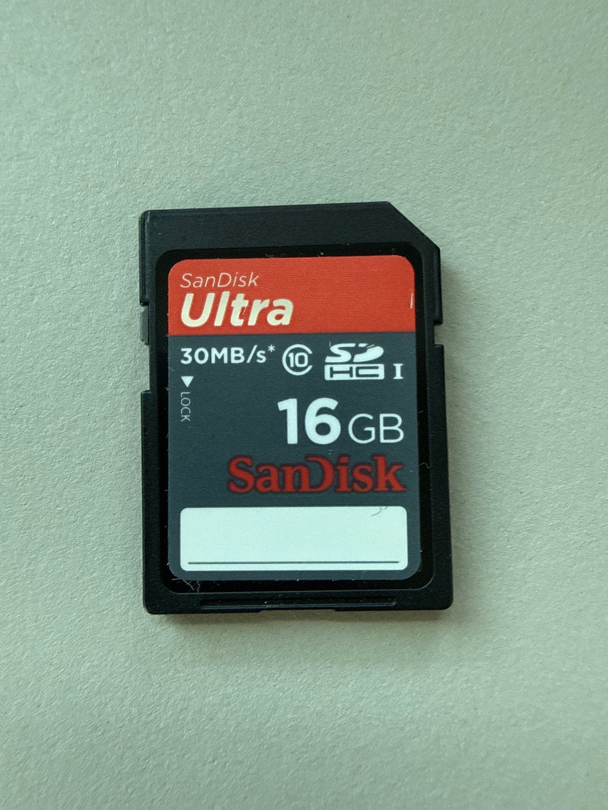SanDisk Ultra SDHC 16GB Geheugenkaart, Audio, Tv en Foto, Geschikt voor Full HD video, Ophalen of Verzenden, Zo goed als nieuw