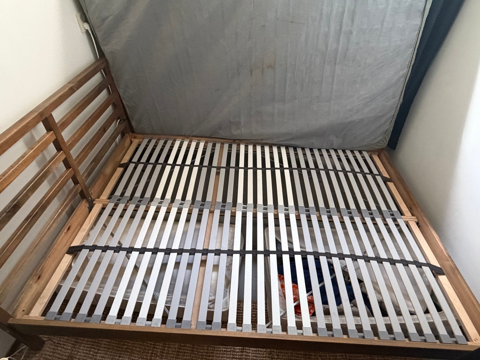IKEA Tarva bed met lattenbodem, Ophalen, Gebruikt, Bruin, Tweepersoons
