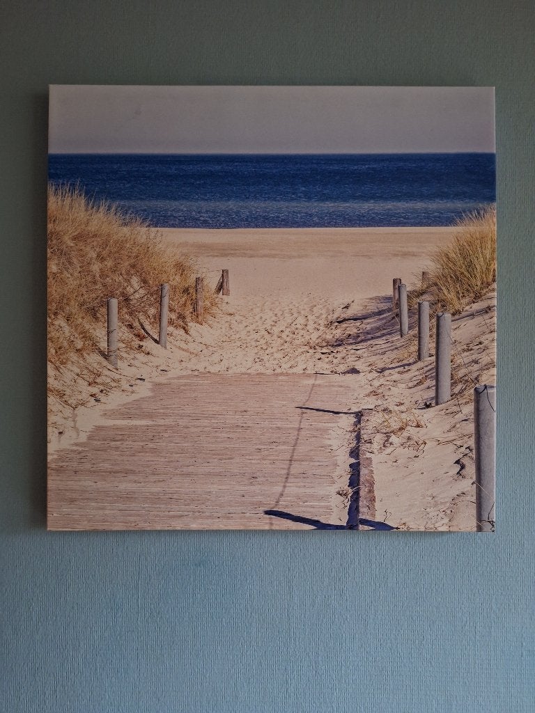 PVC print van een zeegezicht, Ophalen