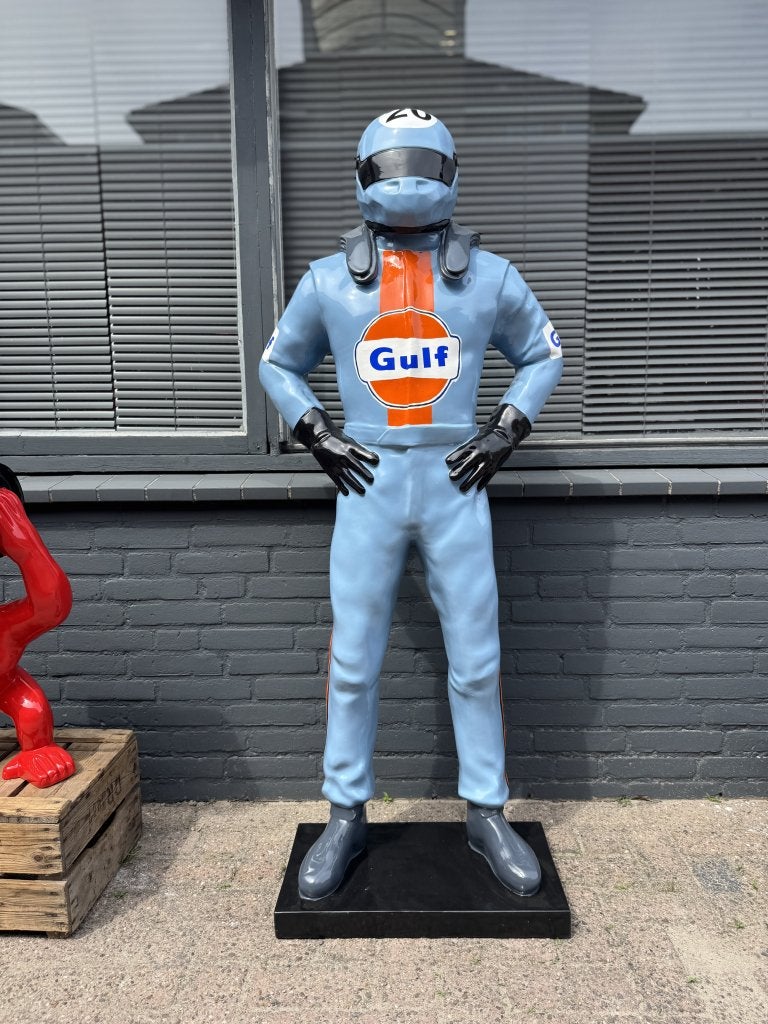 Groot Gulf auto racer beeld