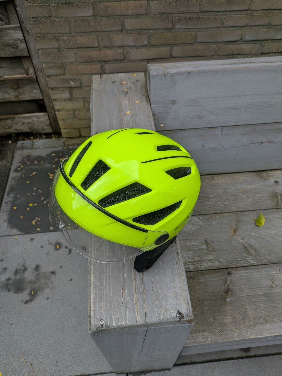 ABUS Pedelec 2.0 Neon Gele Fietshelm met Vizier, Ophalen of Verzenden, Zo goed als nieuw, Heer of Dame, L
