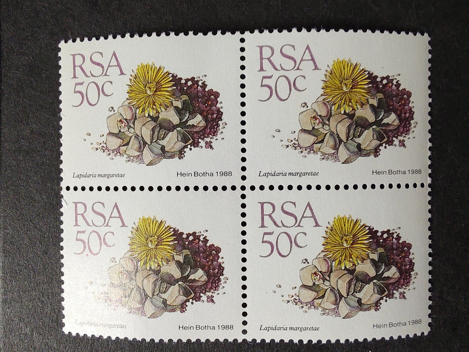 Zuid Afrika blok4x 50c  1988, Postzegels en Munten, Ophalen of Verzenden