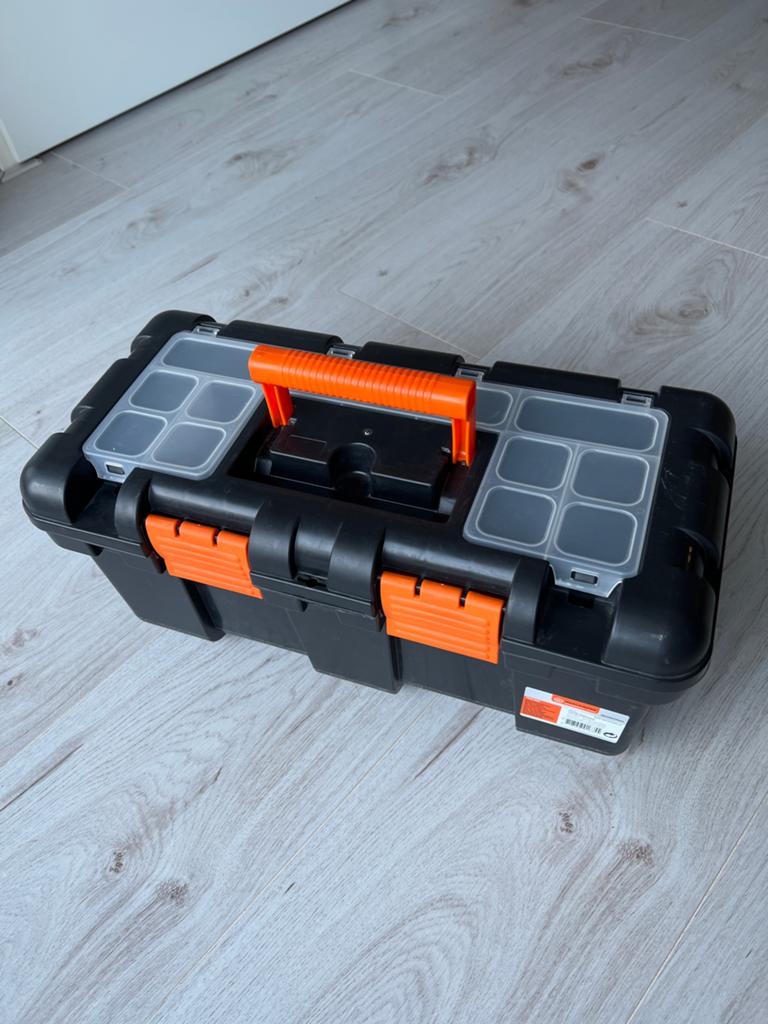 Handige gereedschapskist met sorteervakken, Doe-het-zelf en Verbouw, Gereedschapskisten, Ophalen, Zo goed als nieuw