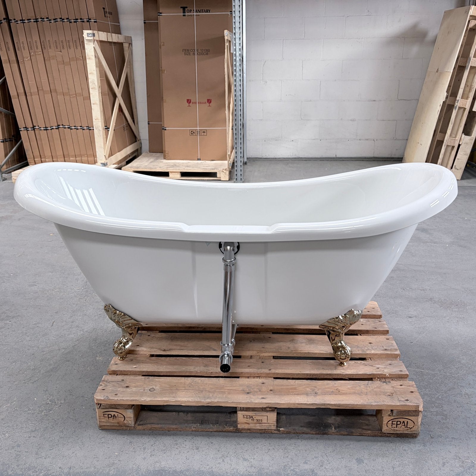Bad op pootjes met poten goud Bad 170 x 75 x 75 nr517, Ophalen of Verzenden, Nieuw