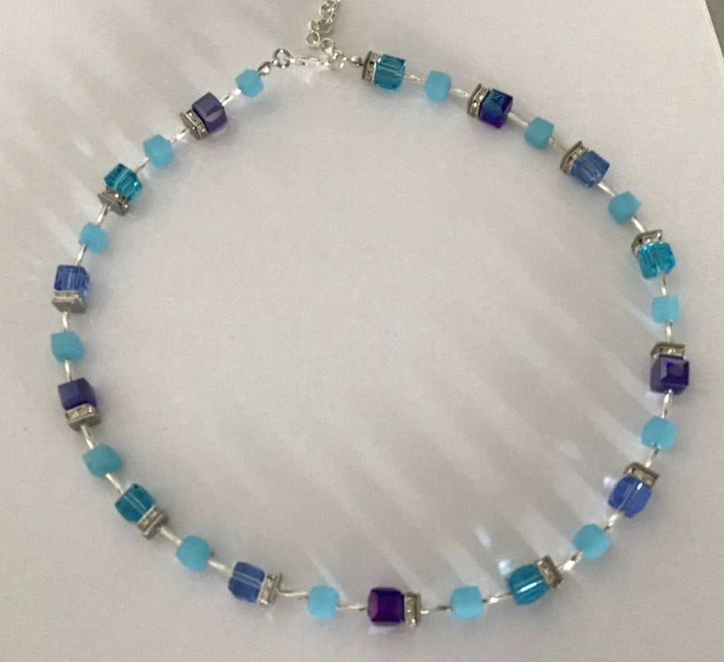 Exclusieve design ketting/collier handgemaakt, Sieraden, Tassen en Uiterlijk, Verzenden, Nieuw, Steen of Mineraal, Verstelbaar