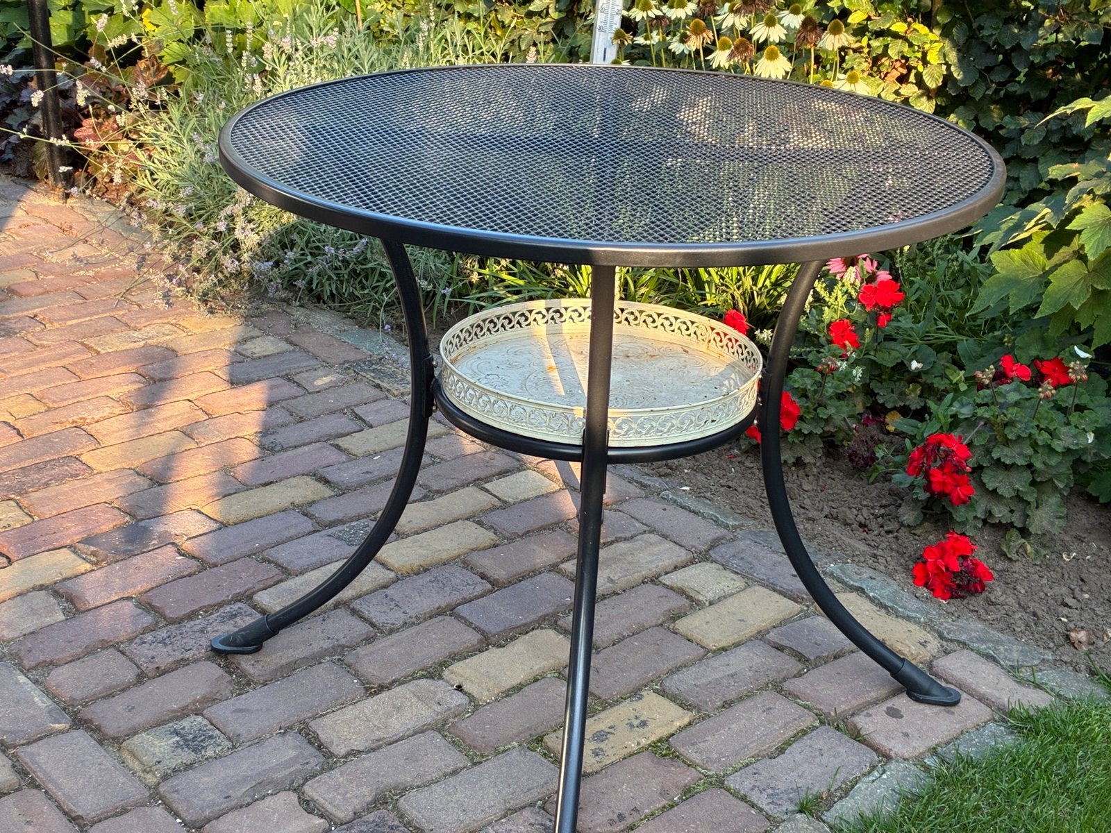Ronde Tuintafel Antraciet - Strekmetaal Ø 90 cm, Tuin en Terras, Ophalen, Rond, Metaal
